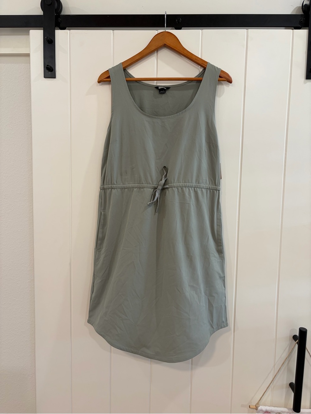 Sage Sleeveless Drawstring Tank dress by Eddie Bauer